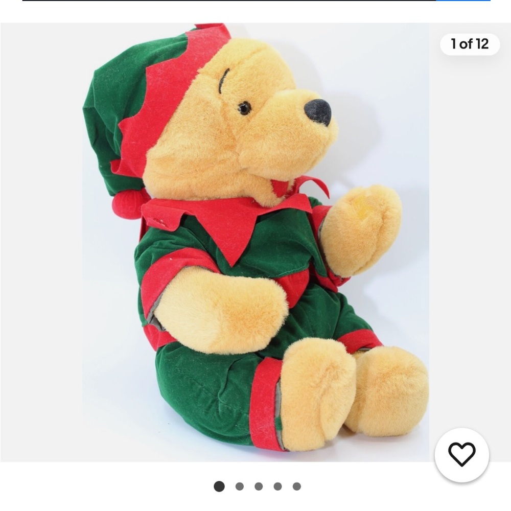 Great condition vintage Winnie the poo Christmas bear